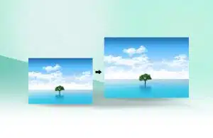 השוואה בין תמונה מקורית לגרסה מורחבת שלה.