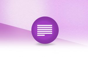 אייקון טקסט סגול.